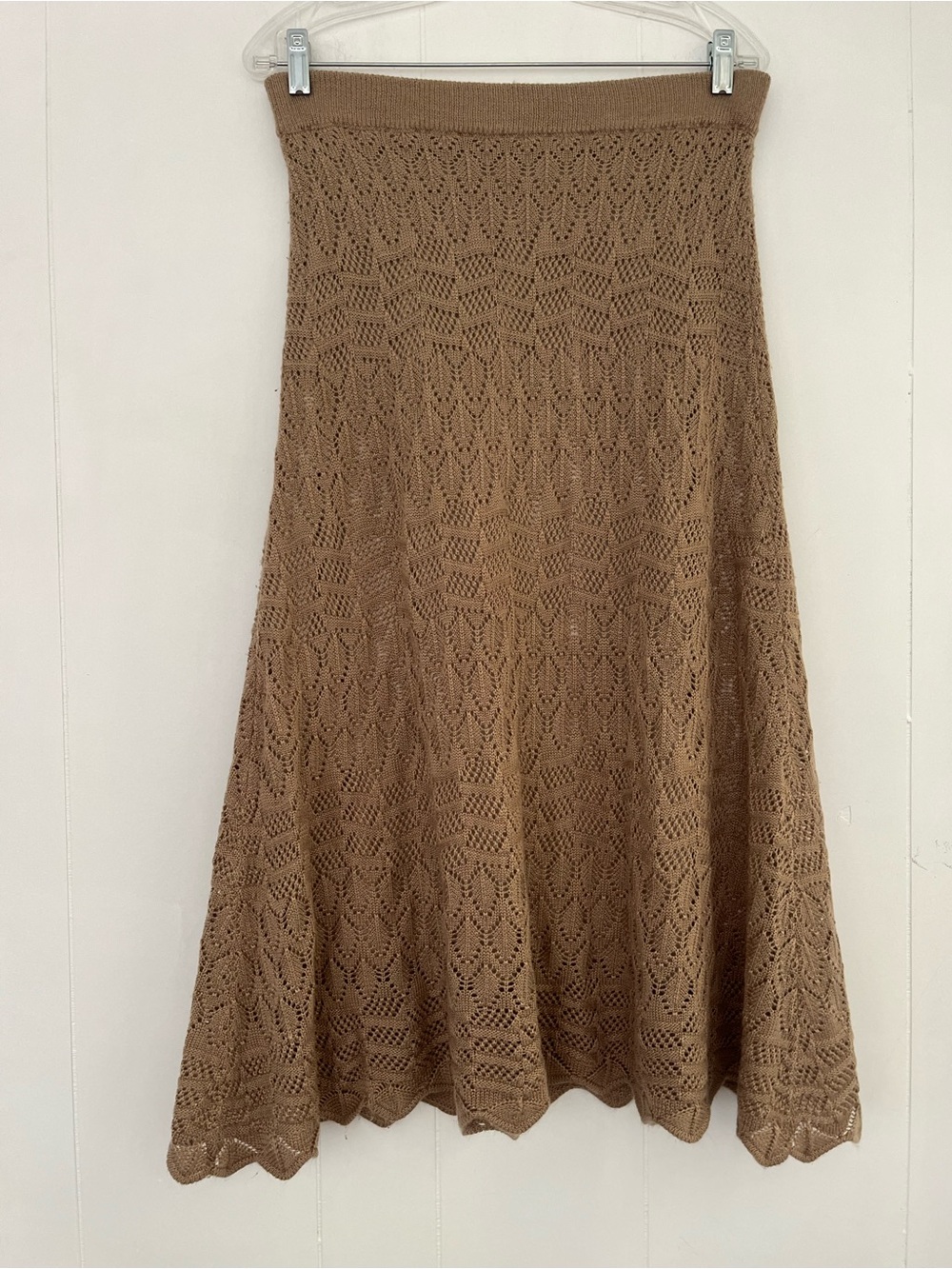 Lapis Crochet Maxi Lined Skirt Coffee Brown Size Large - Picture 7 of 13